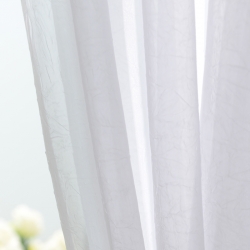 【波光粼粼】易可纺立体褶皱波纹客厅卧室窗纱窗帘布料纯色飘窗窗帘纱定制 窗纱